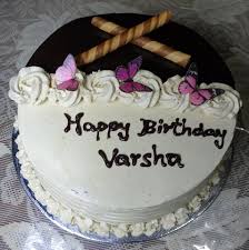 Write name on birthday cakes. Happy Birthday Varsha Happy Birthday Varsha Bajaj Happy Birthday Wishes Happy Birthday Cake Images Happy Birthday Wishes Cards No Doubt It Will Make Someone Close To You Also Feel Special