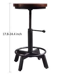 Check spelling or type a new query. Lokkhan Rustic Industrial Swivel Bar Stool Adjustable Height Metal Wood Bar Stool Cast Iron Pipe Bar Stool Kitchen Counter Height Stools 17 7 24 4 Buy Online In Bahamas At Bahamas Desertcart Com Productid 144545805