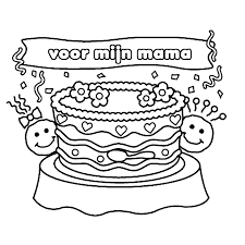 Verjaardag Mama Kleurplaat Kleurplaatje Nl