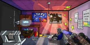 Hey, i beat the game a few times, and now he doesn't show up because he is waiting at the barrier, am i screwed, because i don't know how to make him go back. Sans Room By Chimera Cat On Deviantart