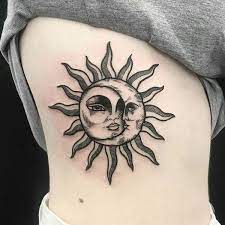 Set of three minimalist half sun half moon temporary tattoo. Mandala Half Sun Tattoo Novocom Top