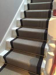 Stairs With Golden Rods Staircase Design Stair Runner Carpet Hallway Decorating