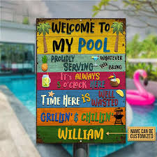 We did not find results for: Swimming Pool Welcome To My Custom Classic Metal Signs Pool Decor Ou Wander Prints