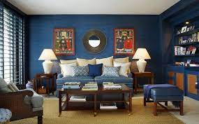 Shake up your décor with this lightweight woven wool area rug. 15 Interesting Combination Of Brown And Blue Living Rooms Home Design Lover