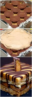 Peanut Butter Cheesecake Over Peanut Butter Cups Sitting On A Graham Cracker Crust Then Topped With Peanut Butter Ganache And A Chocolate Drizzle Recipe Peanut Butter Cup Cheesecake Desserts