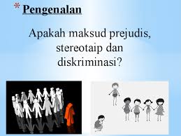 Menurut kbbi, diskriminasi adalah pembedaan perlakuan terhadap sesama warga negara (berdasarkan warna kulit, golongan, suku, ekonomi, agama, dan. Ppt Prejudis Diskriminasi Dan Stereotaip Ad Dini Az Zahra Academia Edu