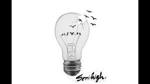 The more lumens in a light bulb, the brighter the light. Draw Bulb With Birds Creative Drawing Easy Drawing Youtube