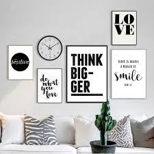 Black And White Wall Painting Art Images Smile Simple Quote Motivational Poster Prints Black White Wall Art Canvas Painting Education Picture H White Wall Decor Black And White Wall Art White Wall Art