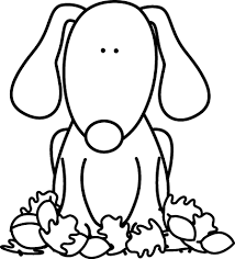 Black And White Dachshund Clipart Black And White Dog Sitting In Leaves Clip Art Black And White Dog Sitting In Leaves Image Black And White Dog Clip Art Fall Clip Art