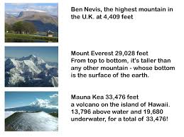 Ben Nevis The Highest Mountain In The U K At 4 409 Feet Mount Everest 29 028 Feet From Top To Bottom It S Taller Than Any Other Mountain Ppt Download