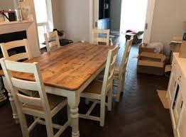 Our beautiful dining room furniture, but at even better prices. Stunning Antique Oak Cream Dining Table Chairs For Sale In Malahide Dublin From Gilmorej