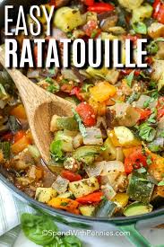 This Easy Ratatouille Recipe Is Made With Fresh Ingredients Like Eggplant Zucchini Bell Peppers Ratatouille Recipe Easy Ratatouille Recipes Vegetable Dishes