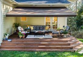 Retractable Awnings Remote Control Auto Senses Rain Pergola Outdoor Pergola Patio