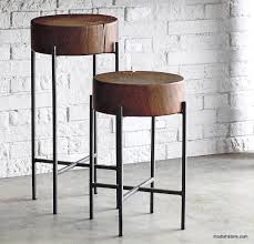 Roost Acacia Slab Side Tables Side Table Furniture Steel Furniture