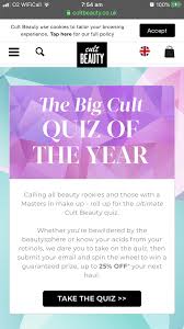 Do you consider yourself a news junkie? Cult Beauty Quiz Play To Win Up To 25 Off With Code 20 Questions Muaonthecheap