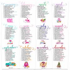 2020 Seasonal Living Lists Glam Planner Planner Monthly Celebration