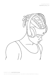 X Tentacion Tentacion Rap Fanart Drawings Coloringpages Mini Canvas Art Drawing Tutorial Outline Drawings