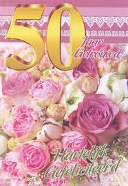 Wenskaart Felicitatie 50 Jaar Getrouwd D4065 140 Knutselkraam Com