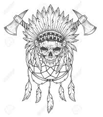 Skull Dream Catcher Indian Skull Tattoos Indian Dream Catcher Tattoos Indian Skull