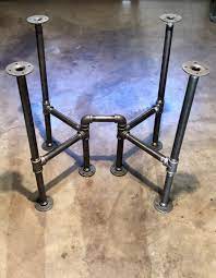 Industrial table or bench legs. Black Pipe Table Frame Table Legs Diy Parts Kit Aftcra