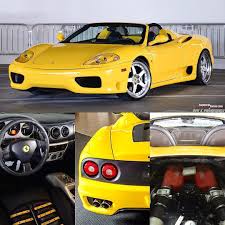 For Sale Priced To Sell At 67 500 2001 Ferrari 360 Modena Spider Yellow On Blue Rare Combo Daytona Inserts Fre Ferrari 360 Modena Things To Sell
