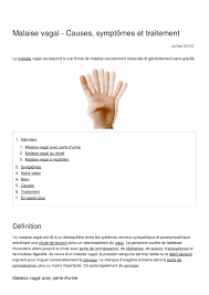 Ce nerf qui va de l'estomac au cerveau en passant par le. Malaise Vagal Causes Symptomes Et Traitement Sante