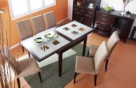Clear visually takes up less space and frosted shows less dust. Extendable Frosted Glass Top Table And Four Chairs Dinning Table Design Contemporary Dining Sets Modern Dining Room Tables