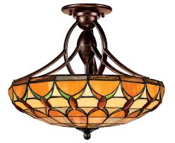This divine combination of jewel tones harmonizes exquisitely in the stunning piece. Quoizel Tf1041ep Veranda Traditional Tiffany Semi Flush Mount Ceiling Light Qz Tf1041ep