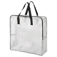 Tjena Storage Box With Lid Black 9 X13 X7 Ikea In 2021 Clear Tote Bags Bag Storage Bags