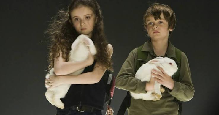 In the 2009 movie Knowing, starring nicolas cage, caleb and abby are given  rabbits not only for symbolism and what not, but also so that they know how  to populate the new