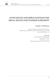 These are some of the typical sections you may choose to include in your own influencer contract: Pdf Innovations And Implications Of The Trans Pacific Partnership Agreement