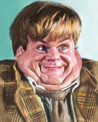 My caricature painting of Chris Farley. I worked with Chris