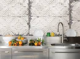 Vintage Tin Tile Peel And Stick Wallpaper Kitchen Backsplash Peel And Stick Trendy Kitchen Backsplash Vintage Tin Tiles