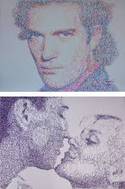 34 Mark Making Portraits ideas