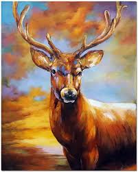 Canvas prints from #1 uk photo canvas shop on trustedshops. Hand Painted Impressionist Deer Oil Painting On Canvas Etsy In 2021 Canvas Painting Deer Painting Art