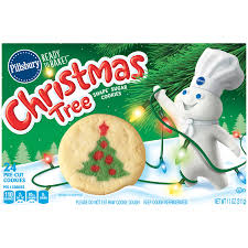 This recipe starts with betty's sugar cookie mix and ends with beautifully decorated christmas cookies. Pillsbury Christmas Tree Shape Sugar Cookies 11 Oz 24 Count Walmart Com Walmart Com