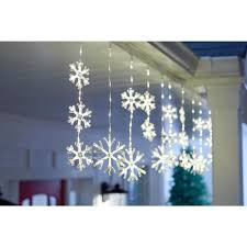 Home Accents Holiday 64 In 150 Light Warm White Micro Dot Led Snowflake Icicle Light W11m1742 The Home Depot Christmas Window Lights Christmas Window Decorations Icicle Christmas Lights