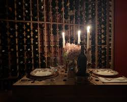 A bar table and stools or some armchairs for serving and lounging. Dinner In The Wine Cellar My 100 Year Old Home