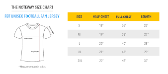 Football Fan Jersey Size Chart Thenoteway