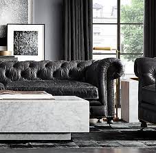 Our popular chesterfield leather collection has a fresh look. Kensington Leather Sofa