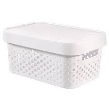 Cutie Depozitare Cu Capac Curver Infinity Dots 4 5l Alba Emag Ro Plastic Laundry Basket Organization Decor