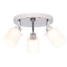 Luxor Cylinder 3 Light Bathroom Spotlight Chrome White Bathroom Spotlights Replacement Glass Lamp Shades Bathroom Ceiling Light