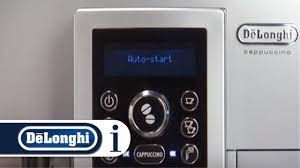 B automatic coffee machine with cappuccinatore 15 bar black de'longhi ecam 23.460. How To Set The Auto Start On Your De Longhi Ecam 23 460 S Coffee Machine Youtube