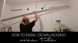 This visual reference will make sure the cuts are. How To Install Crown Molding Over Tile A Beginner S Guide To Cutting And Installing Youtube
