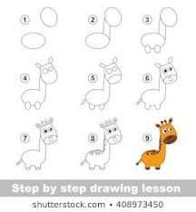 Kid Games Catalog S Portfolio On Shutterstock Drawing Tutorial Giraffe Drawing Art Drawings For Kids