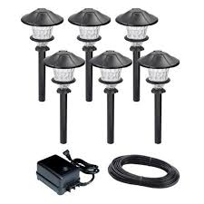Paradise Garden Lighting Led Cast Aluminum Path Kit Set Of 6 Eclecticdecor Landscape Lighting Kits Path Lights Led Path Lights
