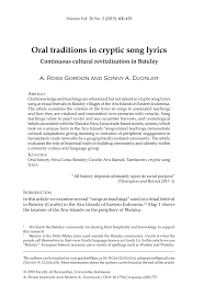 Quavo needs to go back to his old sound and offset and takeoff need to do there own thing. Pdf Oral Traditions In Cryptic Song Lyrics Continuous Cultural Revitalization In Batuley