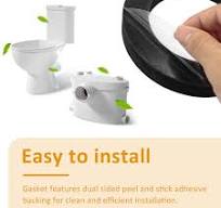 Amazon.com: Wall Hung Toilet Gasket, Z1200-NEOSEAL-GSKT-4 Bonded Neo Seal  Closet Gasket Kit, 4" Fits Rear Discharge Toilet, Rear Outlet Toilet, Rear  ...