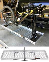 19x60 Curt Cargo Carrier For 2 Hitches Aluminum Folding 500 Lbs Curt Hitch Cargo Carrier C181 Hitch Cargo Carrier Cargo Carrier Bike Transporting