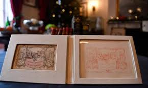 Each masterpiece print is centered, within clean embossed framing, on paper stock of the finest quality. World S First Printed Christmas Card Goes On Display At Dickens Museum Christmas The Guardian